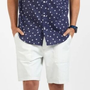 Outerknown Men's Off-White 100% Organic Cotton Utility Shorts Durable Comfort